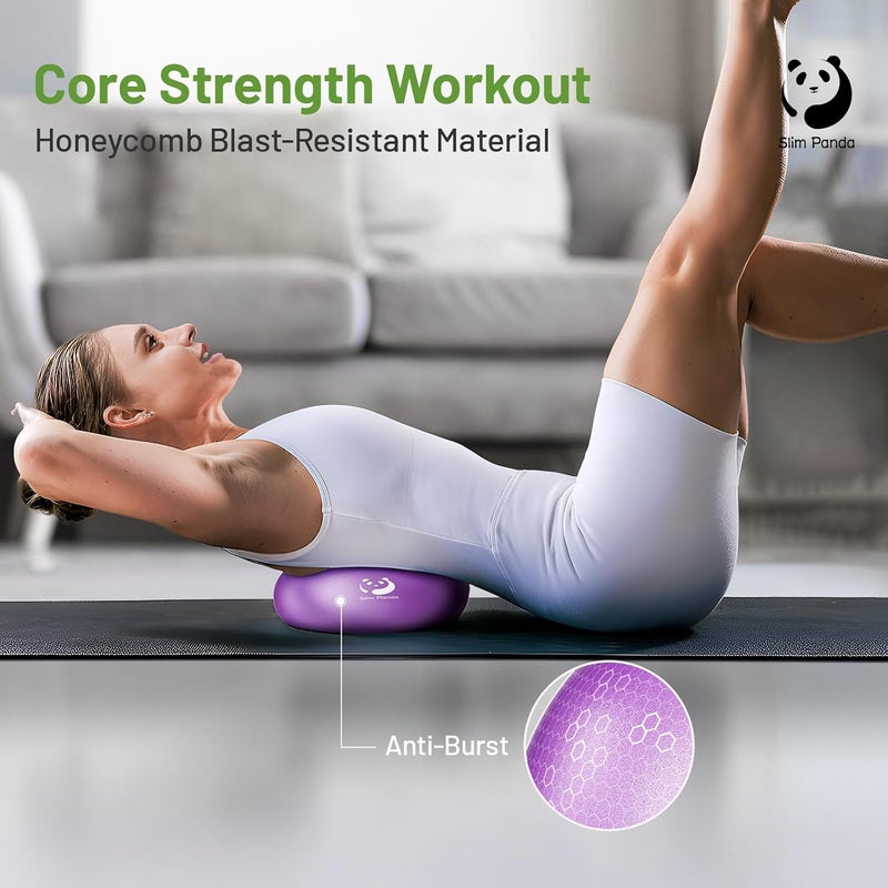Slim Panda Pilates Ball, 9 Inch Small Exercise Ball, Anti Burst Mini Yoga Ball for Stability, Workout, Barre, Core Strength, Physical Therapy, Balance, Stretching - Image 3